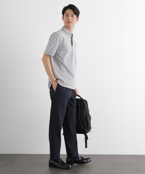 NANO universe（ナノユニバース）の「Anti Soaked(R) 汗染み防止 比翼ポロシャツ（ポロシャツ・メンズ・トップグレー/ブラック/ホワイト・M/L/XL）」の16枚目の写真