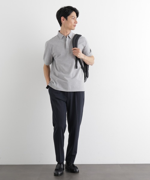 NANO universe（ナノユニバース）の「Anti Soaked(R) 汗染み防止 比翼ポロシャツ（ポロシャツ・メンズ・トップグレー/ブラック/ホワイト・M/L/XL）」の15枚目の写真