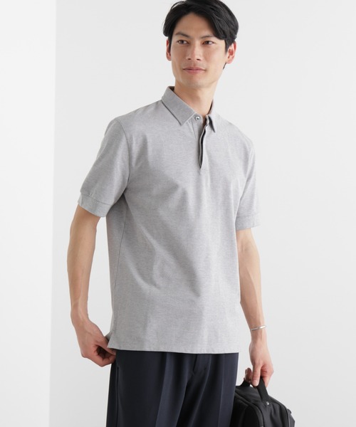 NANO universe（ナノユニバース）の「Anti Soaked(R) 汗染み防止 比翼ポロシャツ（ポロシャツ・メンズ・トップグレー/ブラック/ホワイト・M/L/XL）」の11枚目の写真