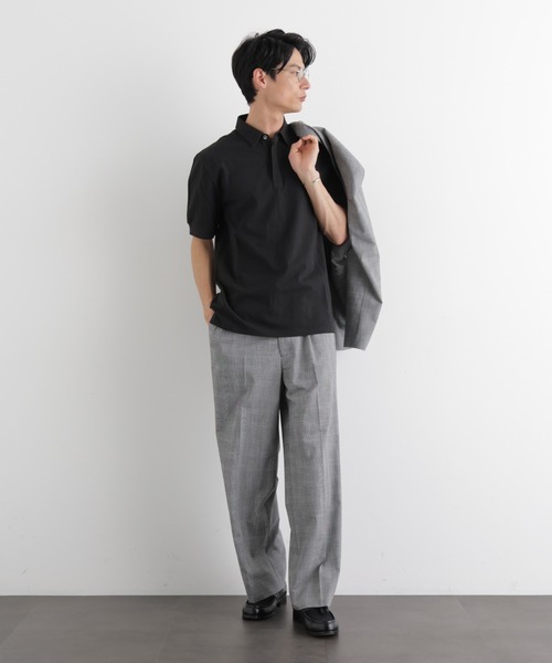 NANO universe（ナノユニバース）の「Anti Soaked(R) 汗染み防止 比翼ポロシャツ（ポロシャツ・メンズ・トップグレー/ブラック/ホワイト・M/L/XL）」の22枚目の写真