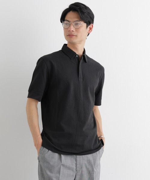 NANO universe（ナノユニバース）の「Anti Soaked(R) 汗染み防止 比翼ポロシャツ（ポロシャツ・メンズ・トップグレー/ブラック/ホワイト・M/L/XL）」の19枚目の写真