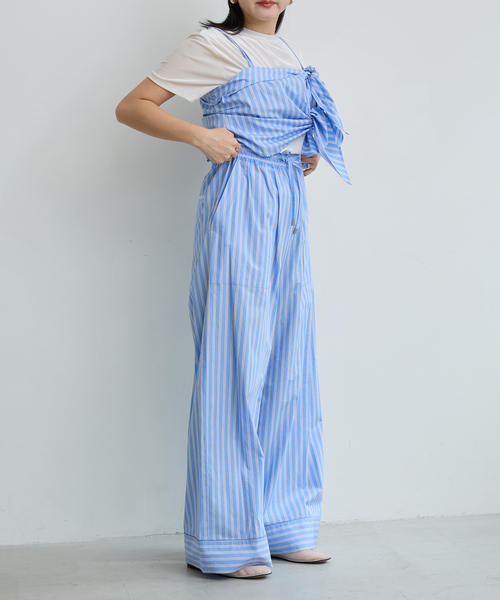 IENA LA BOUCLE（イエナラブークル）の「IENA LA BOUCLE コットンストライプスリーピーパンツ（その他パンツ・レディース・ライトブルー・38/36）」の9枚目の写真