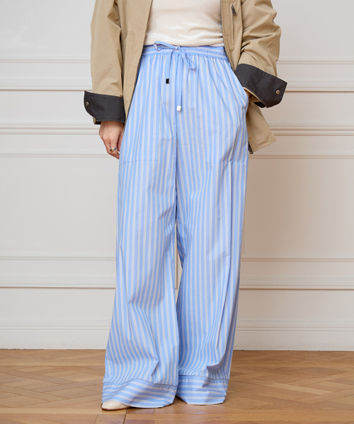 IENA LA BOUCLE（イエナラブークル）の「IENA LA BOUCLE コットンストライプスリーピーパンツ（その他パンツ・レディース・ライトブルー・38/36）」の12枚目の写真