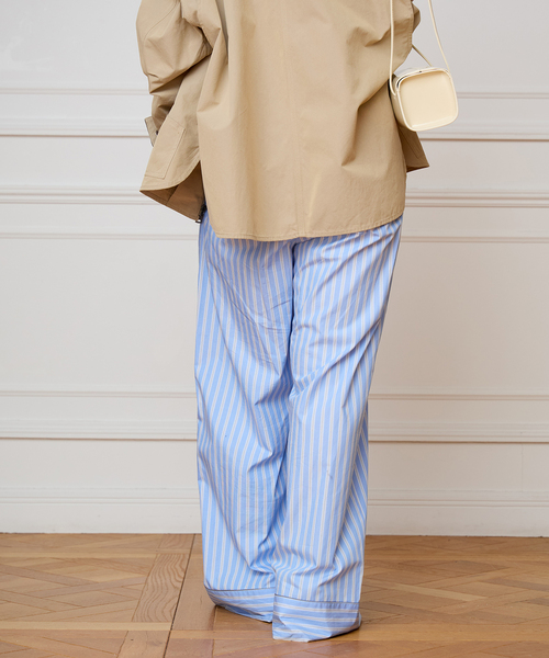 IENA LA BOUCLE（イエナラブークル）の「IENA LA BOUCLE コットンストライプスリーピーパンツ（その他パンツ・レディース・ライトブルー・38/36）」の14枚目の写真