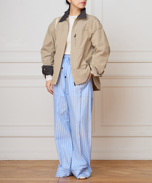 IENA LA BOUCLE（イエナラブークル）の「IENA LA BOUCLE コットンストライプスリーピーパンツ（その他パンツ・レディース・ライトブルー・38/36）」の18枚目の写真