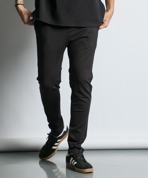 パンツ haag side string pants S WEB限定アイテム】HIGH DENSITY LIGHT PONTE SKINNY JOGGER PANTS