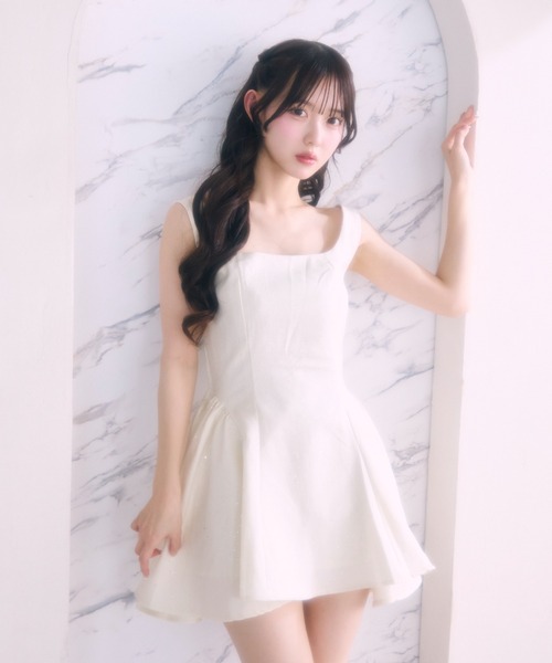 TITTY&CO.（ティティーアンドコー）の「バックリボンラメデザインワンピース（ワンピース・レディース・ブラック/ホワイト・FREE）」の11枚目の写真