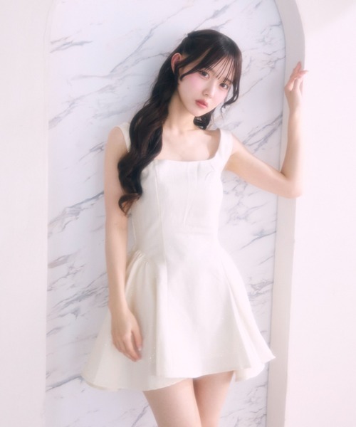 TITTY&CO.（ティティーアンドコー）の「バックリボンラメデザインワンピース（ワンピース・レディース・ブラック/ホワイト・FREE）」の12枚目の写真