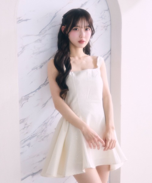 TITTY&CO.（ティティーアンドコー）の「バックリボンラメデザインワンピース（ワンピース・レディース・ブラック/ホワイト・FREE）」の14枚目の写真