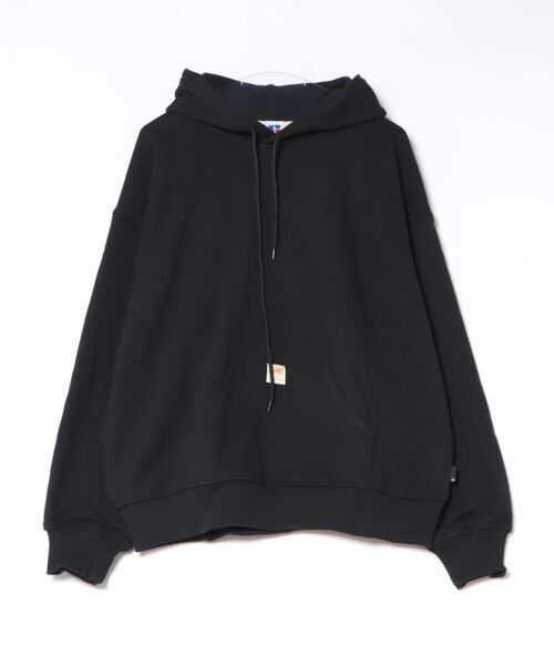 RUSSELL(ラッセル)の「【RUSSEL】111261-058 RUSSELL×BerBerJin Nu BlendSweat×Athletic Jersey Double Face Hoodie(スウェット・レディース・ブラック・L/M)」の1枚目の写真