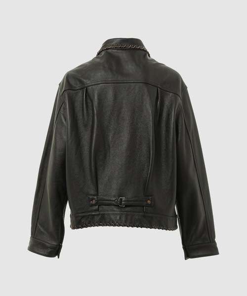 BOW WOW（バウワウ）の「LACE-UP LEATHER TRUCKER JACKET（その他アウター・メンズ・ブラック・L/XL）」の3枚目の写真