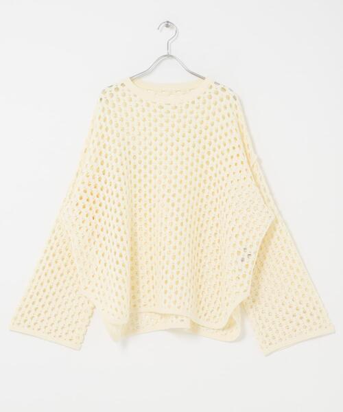THE GOODLAND MARKET(ザグッドランドマーケット)の「『別注』MIDIUMISOLID×THE GOODLAND MARKET LACE KNIT PO(ニット/セーター・レディース・ブルー/ホワイト/オレンジ・FREE)」の11枚目の写真