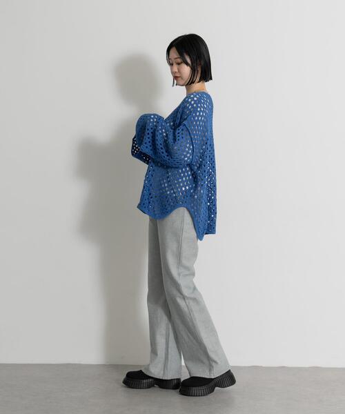 THE GOODLAND MARKET(ザグッドランドマーケット)の「『別注』MIDIUMISOLID×THE GOODLAND MARKET LACE KNIT PO(ニット/セーター・レディース・ブルー/ホワイト/オレンジ・FREE)」の16枚目の写真