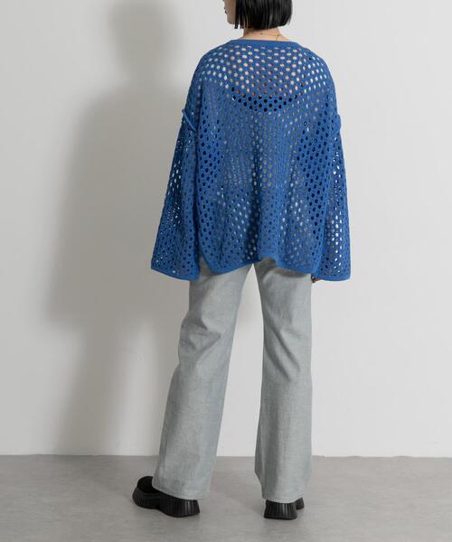 THE GOODLAND MARKET(ザグッドランドマーケット)の「『別注』MIDIUMISOLID×THE GOODLAND MARKET LACE KNIT PO(ニット/セーター・レディース・ブルー/ホワイト/オレンジ・FREE)」の15枚目の写真