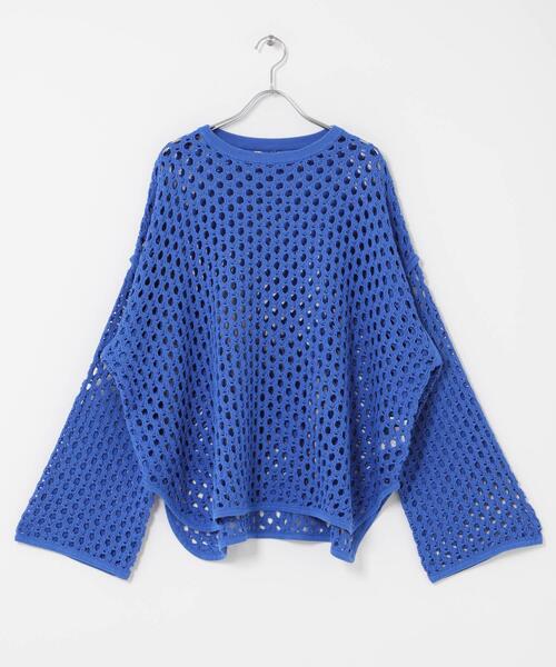 THE GOODLAND MARKET(ザグッドランドマーケット)の「『別注』MIDIUMISOLID×THE GOODLAND MARKET LACE KNIT PO(ニット/セーター・レディース・ブルー/ホワイト/オレンジ・FREE)」の14枚目の写真