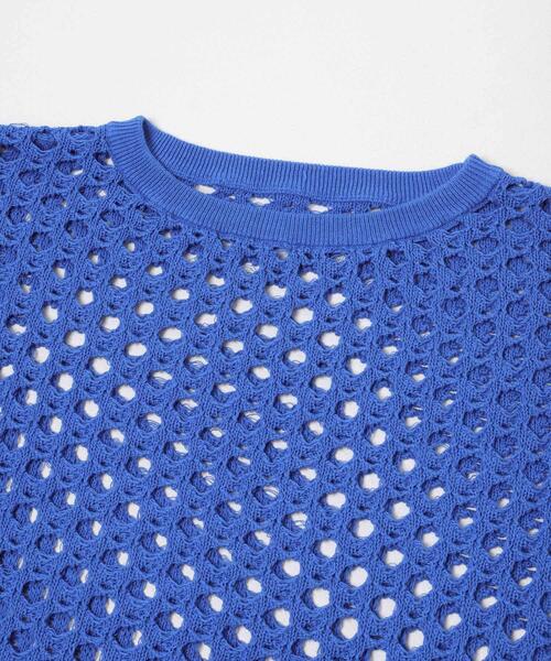 THE GOODLAND MARKET(ザグッドランドマーケット)の「『別注』MIDIUMISOLID×THE GOODLAND MARKET LACE KNIT PO(ニット/セーター・レディース・ブルー/ホワイト/オレンジ・FREE)」の13枚目の写真