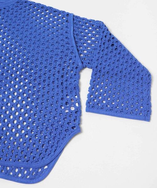 THE GOODLAND MARKET(ザグッドランドマーケット)の「『別注』MIDIUMISOLID×THE GOODLAND MARKET LACE KNIT PO(ニット/セーター・レディース・ブルー/ホワイト/オレンジ・FREE)」の12枚目の写真
