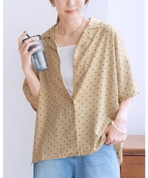 reca | とろみ開襟ドットシャツ(シャツ/ブラウス)