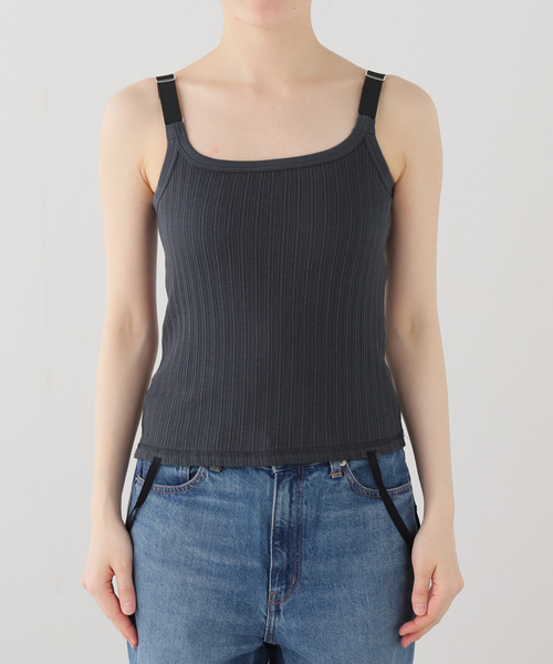 FRAMeWORK（フレームワーク）の「JANE SMITH/ジェーンスミス cotton eyelet rib up down cam（タンクトップ・レディース・ブラウン/チャコールグレー・FREE）」の15枚目の写真