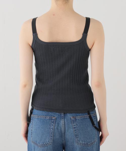 FRAMeWORK（フレームワーク）の「JANE SMITH/ジェーンスミス cotton eyelet rib up down cam（タンクトップ・レディース・ブラウン/チャコールグレー・FREE）」の17枚目の写真