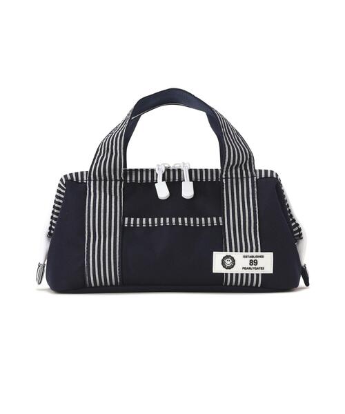 PEARLY GATES(パーリーゲイツ)の「【PEARLY GATES】PE帆布×サッカー保冷BAG(ゴルフグッズ・レディース・ホワイト/ネイビー・FREE)」の2枚目の写真