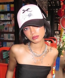 Unopened gift（アンオープンドギフト）の「【Unopened gift】ribbon bomb cap / 【アンオープンドギフト】ツノリボンメッシュキャップ（キャップ）」