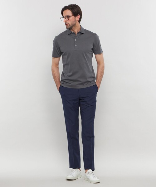 MACKINTOSH LONDON(マッキントッシュ ロンドン)の「ハイスペックスムースドレスポロシャツ(ポロシャツ・メンズ・グレー系その他/ネイビー/グレー/ホワイト・L/XL/M)」の6枚目の写真