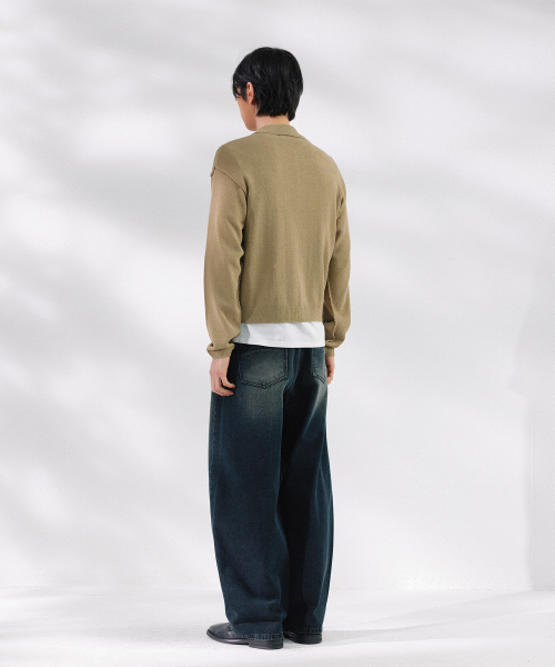 NONBLANK（ノンブランク）の「クロップカラーLSカーディガン_BEIGE（カーディガン/ボレロ・メンズ・ベージュ・MEDIUM/LARGE/X-LARGE）」の10枚目の写真