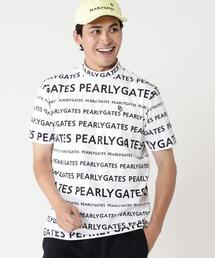 【PEARLY GATES】ランダムロゴボーダー柄　スムース風ミニカノコ