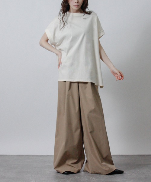 NYLAUS(ナイラス)の「【SG】接触冷感オーバーサイズTシャツ(Tシャツ/カットソー・レディース・アイボリー/ブラック/ライトブルー/チャコール・M)」の19枚目の写真