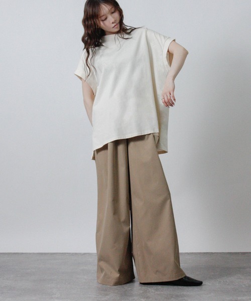 NYLAUS(ナイラス)の「【SG】接触冷感オーバーサイズTシャツ(Tシャツ/カットソー・レディース・アイボリー/ブラック/ライトブルー/チャコール・M)」の20枚目の写真