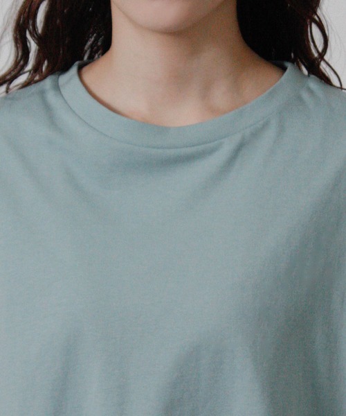 NYLAUS(ナイラス)の「【SG】接触冷感オーバーサイズTシャツ(Tシャツ/カットソー・レディース・アイボリー/ブラック/ライトブルー/チャコール・M)」の9枚目の写真