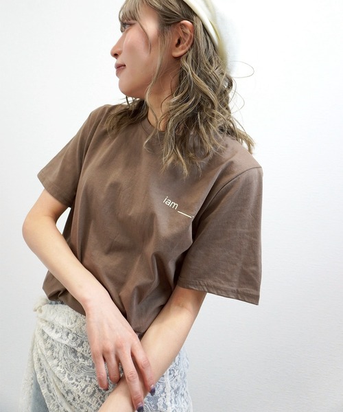 gossara(ゴサラ)の「【デイリーに活躍】IamロゴTシャツ(Tシャツ/カットソー・レディース・ホワイト/ブラウン/グレー・FREE)」の11枚目の写真