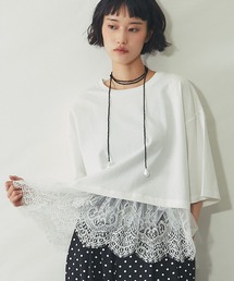 ANOTHER S（アナザーエス）の「裾レースドッキングT（Tシャツ/カットソー）」