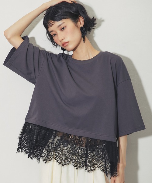 裾レースドッキングT（Tシャツ/カットソー）｜ANOTHER S（アナザーエス