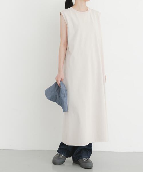 EKAL(エカル)の「『UVカット/吸水速乾』DRY OUT SLEEVLESS ONEPIECE(ワンピース・レディース・アイボリー/ネイビー/ブラウン/ピンク・ONE)」の6枚目の写真