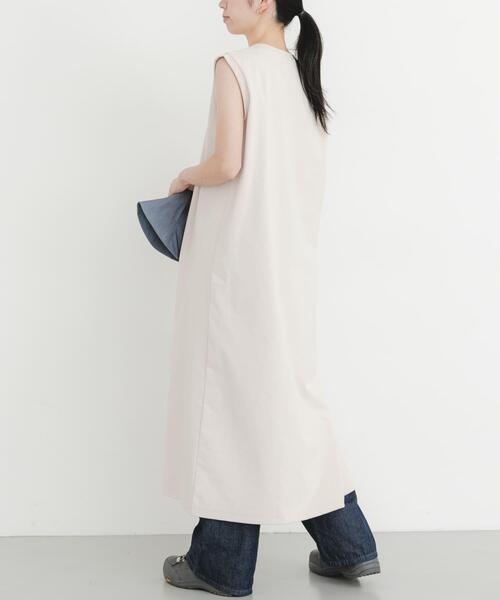 EKAL(エカル)の「『UVカット/吸水速乾』DRY OUT SLEEVLESS ONEPIECE(ワンピース・レディース・アイボリー/ネイビー/ブラウン/ピンク・ONE)」の5枚目の写真