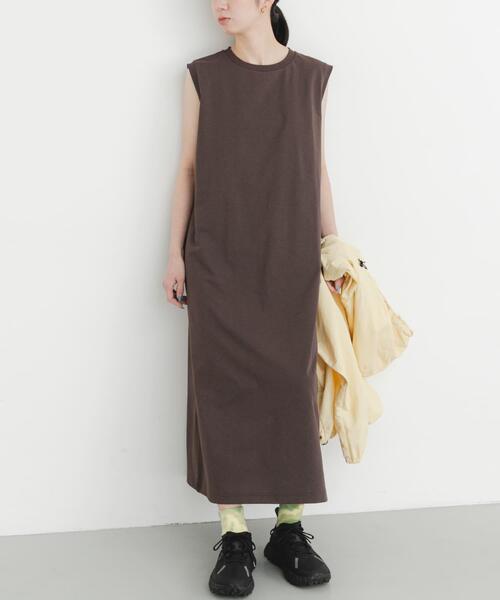 EKAL(エカル)の「『UVカット/吸水速乾』DRY OUT SLEEVLESS ONEPIECE(ワンピース・レディース・アイボリー/ネイビー/ブラウン/ピンク・ONE)」の22枚目の写真