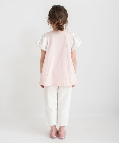 BRANSHES(ブランシェス)の「袖異素材バルーンチュニック(Tシャツ/カットソー・キッズ・ブラック/ピンク・120/130/110/90/140/150/100)」の18枚目の写真
