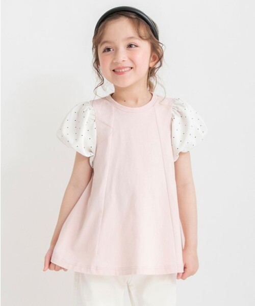 BRANSHES(ブランシェス)の「袖異素材バルーンチュニック(Tシャツ/カットソー・キッズ・ブラック/ピンク・120/130/110/90/140/150/100)」の19枚目の写真