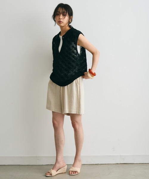 Trish(トリッシュ)の「ラフィアライクウエッジソールサンダル(サンダル・レディース・アイボリー/キャメル・MEDIUM/LARGE)」の15枚目の写真