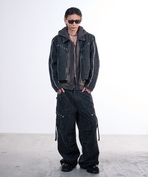 VI E DIT(ヴィエディット)の「Pieace Heart Hoodie/ピースハートフーディ/ヴィンテージ加工パーカー(パーカー・メンズ・チャコールグレー・2/1)」の3枚目の写真