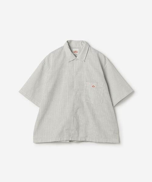 【新品・正規店購入】DANTON（ダントン）オックスフォード ワークシャツ DANTON | ポリオックスフォード ドット釦B.D.ショート丈シャツS/S