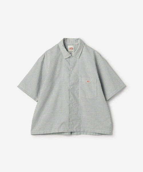 DANTON | ポリオックスフォード ドット釦B.D.ショート丈シャツS/S
