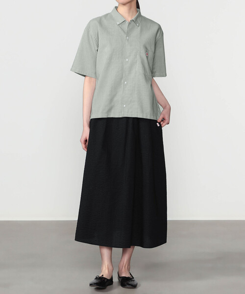 DANTON | ポリオックスフォード 半袖ボタンダウンシャツ WOMEN（シャツ