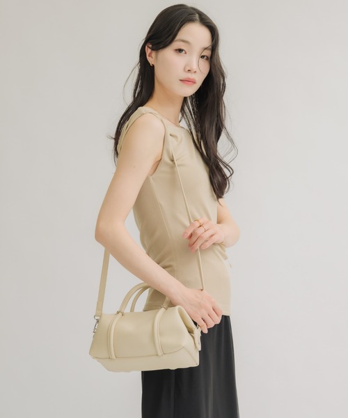 NEUNA(ヌナ)の「【内ポケット付き◎】ソフトレザーベルトハンドバッグ(トートバッグ・レディース・アイボリー/ベージュ/グレー・FREE)」の11枚目の写真