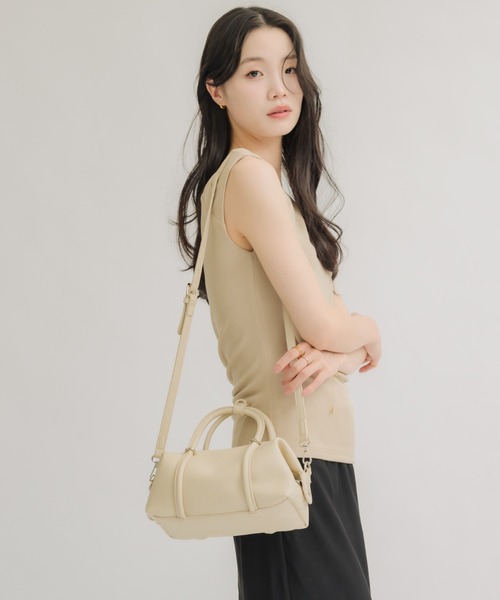 NEUNA(ヌナ)の「【内ポケット付き◎】ソフトレザーベルトハンドバッグ(トートバッグ・レディース・アイボリー/ベージュ/グレー・FREE)」の10枚目の写真