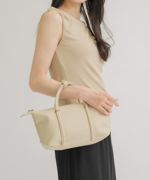 NEUNA(ヌナ)の「【内ポケット付き◎】ソフトレザーベルトハンドバッグ(トートバッグ・レディース・アイボリー/ベージュ/グレー・FREE)」の13枚目の写真
