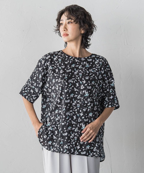 la.f…(ラエフ)の「幾何柄ブラウス(シャツ/ブラウス・レディース・ホワイト系その他/ダークグレー・9号)」の2枚目の写真