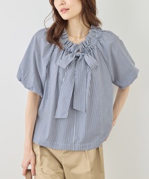 ROPE' PICNIC | 前後2WAYギャザーリボンデザインシャツ/UVケア・接触冷感・リンクコーデ(シャツ/ブラウス)